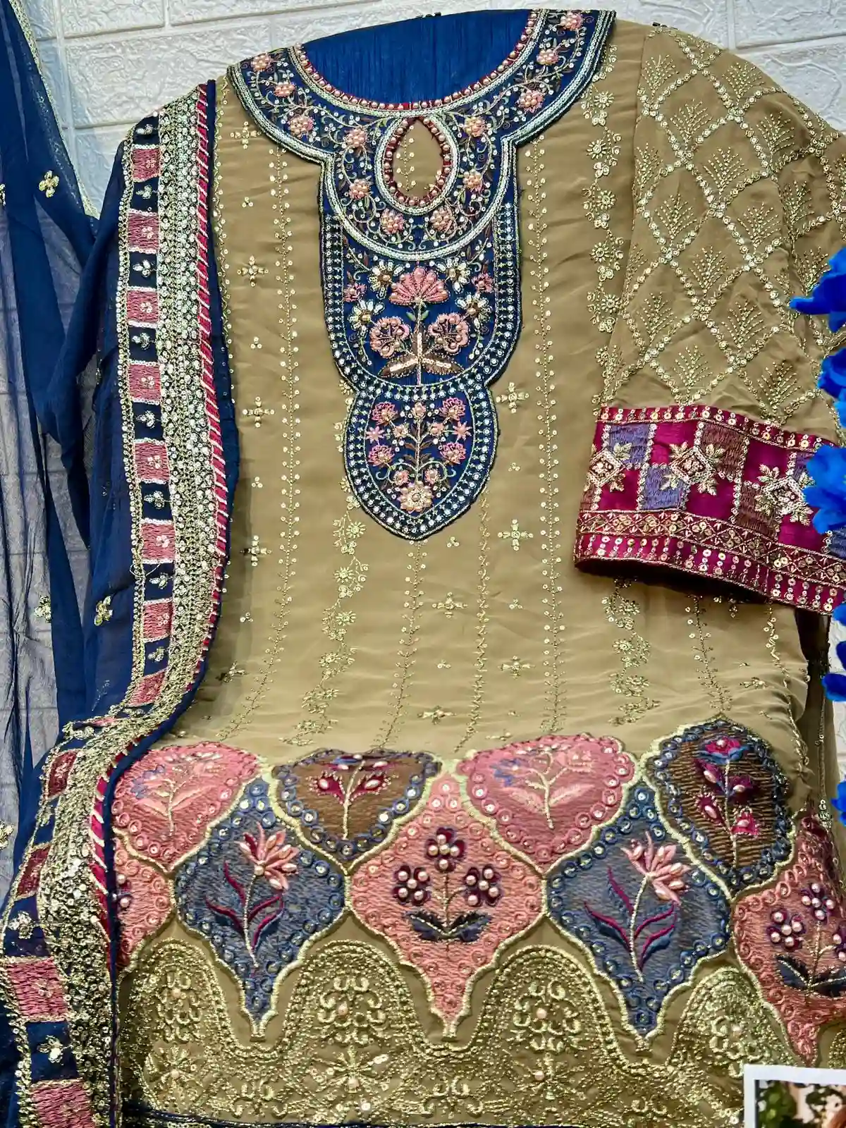 Zaha Zoya Vol 1 Faux Georgette Wholesale Pakistani Salwar Suit Catalog — Wholesale Salwar Suits, MPA wholesale from Surat - Gallery Image 8